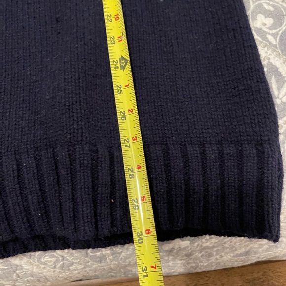 Gap 100% Lamb’s Wool Blue Faire Isle Sweater Sz L 1/4 zip - Picture 7 of 8